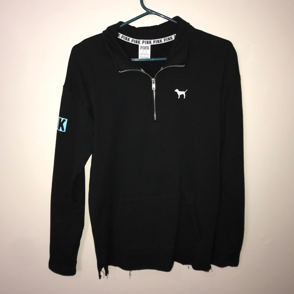 VS Pink Black Quarter Zip